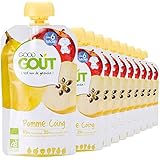 Good Goût - BIO - Purée de Fruits Pomme Coing - 10 gourdes de 120 g