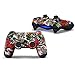 Produktbild Sony PlayStation 4 Controller Aufkleber - Skin - Sticker | PlayStation 4 Style Schutzfolie für eine coole Optik, besseren Schutz und mehr Spass beim spielen | Auch für PS4 Pro Pad & PS4 Slim Pad geeignet | HappyGaming (FREAKY COLOUR + BIKE)