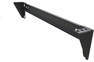 JINGCHENGMEI Mofangtech 1U 19-Inch Vertical Wall Mount Rack Bracket Foldable Wall Mountable Server Rack with Hardware Black (1U44P)