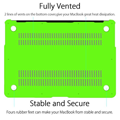 ues-limited 2 in1 glatten Soft-Touch-Matte Hard Shell Case mit EU/UK Version Silikon-Tastaturschutz für MacBook + Microfaser Wipe Tuch - 5