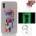Produktbild Hülle Leuchtende iPhone X Silikon Etui Handy Hülle Weiche Transparente Luminous TPU Back Case Tasche Schale Leuchten In Der Nacht Für Apple iPhone X + Schlüsselanhänger (P) (13)