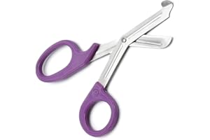 HIGHFITT AZN First Aid Scissors, Bandage Tough Cut Tuff-Cut Trauma Medical Shears for Nurses, Paramedics Doctors Students Theatre Hospitals, Veterinary, Firefighter, Rescue, Home and DIY (Purple, 15cm)