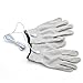 Produktbild marielove ESTIM Handschuhe grau, 1 Paar BDSM Reizstrom Handschuhe mit 3.5mm SNAP