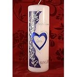 Konfirmationskerze K-91b in vers. Farben inkl. Namen und Datum - auch zur Kommunion