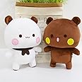 NAVESO 2Pcs Bubu Dudu Stuffed Animal, Teddy Bear Plush Toy, Bear Cuddly Toy, Kawaii Soft Plush Pillow, Cartoon Plush Toy, Plush Animal Toys, Birthday Christmas Party Gifts for Kids Girls Boys, 22cm