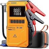 Jump Starter Auhma Ak&uuml; Takviye Cihazı 10.000 mAh 4'&uuml; 1 Arada Powerbank &Ccedil;antalı Hava Kompres&ouml;r&uuml; Sarı