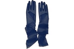 Hoseirty Guanti lunghi da donna in tulle per festa di nozze per la sposa 67,8 cm lunghezza del gomito Vintage puro Tea Party Serata Prom Opera Party Guanti