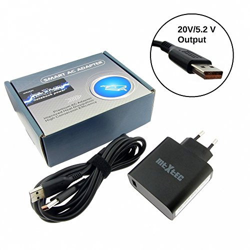 Netzteil, 20/5.2V, 2A hochwertiger MTXtec Ersatz für Lenovo Yoga 3 Pro, Lenovo Yoga 3, Lenovo IdeaPad 700S, Yoga 3 Pro-1370 (Core i3, i5), Yoga 3 11, Yoga 3-1170 (Core i3, i5, i7), Yoga 3-14, Yoga 3-1470 (Core i3), ADL40WDA, ADL40WDB, GX20H34904, 80HE0049US