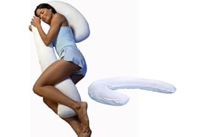 Dreamolino Swan - ergonomisches Seitenschläferkissen mit Kissenbezug - 7-in-1 Kissen - Unterstützt & wirkt stabilisierend - Schwangerschaftskissen - Stillkissen - atmungsaktives Körperkissen