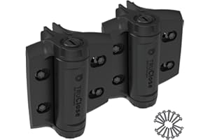 D&D Technologies TCHDRND1S3 Round Series 3 D&D TruClose Heavy Duty Hinges-for Different Diameter Posts, Black