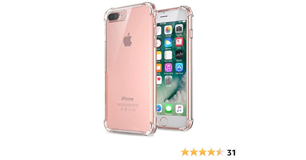 Iphone 7 Plus 8 Plus Case Slim Crystal Clear Soft Stu Rubber 4 Corner Amazon Co Uk Electronics Photo