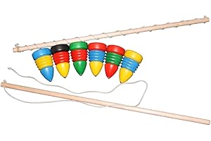 ERZGEBIRGISCHE HOLZSPIELWAREN EBERT GMBH Wooden Toy Spinning Top with Whip Length Whip 45 Wooden Game Patience Game Skill Game Wooden Spinner Game Assortment Games Wooden Seiffen Ore Mountains Toy Strategy Game Construction Game