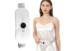 EBKCQ Almohadilla de Calefacción Menstrual, Cinturón Eléctrico Inalámbrico, 6 Ajustes de Temperatura y 6 Modos de Vibración, Almohadilla Termica Menstruacion para Dolor Abdomina (Rosa)