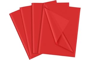 LZRINUE 60 Sheets of Red Tissue Paper, 35 x 50 cm Gift Wrapping Tissue Paper for Gift Wrap Filler Flower Art Crafts DIY Birthday Wedding Decor