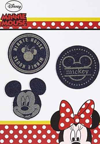 Disney Minnie Mickey Mouse Set of 3 – Applique Iron-on Patches Aufnäher