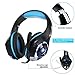 Produktbild Lanspo GM-1Gaming Headset Kopfhörer verdrahteter Kopfhörer Professionelle Gamer Kopfhörer mit Mikrofon für PS4 (Blua)