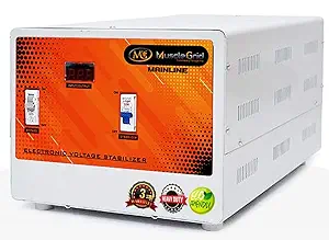 MuscleGrid 10KVA (50v to 270v) Heavy Duty 8000w Electricity Bill Reducer Mainline Voltage Stabilizer for Home