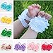 Chnli 10 Pcs Baby Girl Foot Flowers Barefoot Sandals Newborn Flower Feet Accessory Infant Footwear Toddler Chiffon Shoes