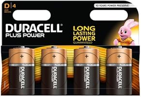 Duracell Plus Power Alkaline Batterien D (MN1300/LR20) 4er Pack