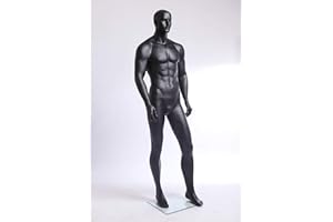 EUROHANDISPLAY TonHan Maniquí de maniquí abstracto pintado negro mate XM11-8