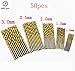 Produktbild 50 Teile/Satz 1/1,5/2 / 2,5/3 mm Spiralbohrer Set Sah Set HSS Hohe Stahl Titan Beschichtete Bohrer Holzbearbeitungswerkzeug Bohrer Werkzeug Set