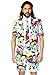 Produktbild Opposuits Testival Anzug für Herren besteht aus Sakko, Hose und Krawatte mit 80's Tv Print