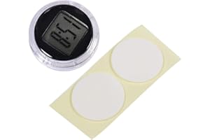 Gammaeon Stick-on Digital Clock, Waterproof Motorbike Mount, Car Dashboard Clock - Compact, Clear Visibility, Universal Application