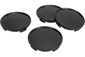 SIXRUN 4st Hjulnav Center Caps 63mm Slitstark ABS med Rostfri Järnring för Bilfälg Navskydd Skyddande Blank Finish Slagsäker