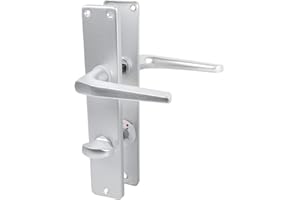 Lienbacher Türdrücker Türklinke Drückergarnitur aus Aluminium in silber eloxiert - WC-Garnitur