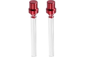 X AUTOHAUX 2 Pcs Universal Gas Fuel Tank Caps Vent Hose for Dirt Bike Red