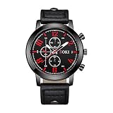 YEARNLY Herren Uhren Mode Wasserdichte Chronograph Quarz Uhr für Mann Luxus Business Kleid mit Schwarzem Nylon strap