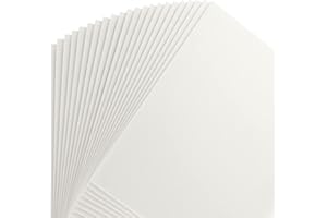 APACALI Schaumstoffplatten im A3-Format (420 x 300 mm), 3 mm dicke Polystyrolplatte, Schaumstoffkernplatte, Schaumstoffplatten zum Basteln, Drucken, Einrahmen, Ausstellen, Projekte, Weiß, 24 Stück