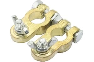 PLABBDPL Bornes de Batería 12V/24V Conectores de Batería con Tuerca de Ala(1 Par)