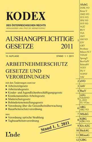 KODEX Aushangpflichtige Gesetze 2011