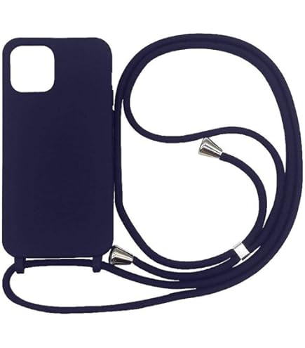 Xylota Coque Avec Cordon Pour IPhone 14 Pro 6,1",Etui Avec Collier Réglable Laniere Tour De Cou Lanière Corde Lanyard, Transparente Silicone Souple TPU + PC Case Antichoc Protection Housse Cover, Noir