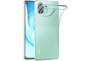 AICEK Compatible con Xiaomi Mi 11 Lite/Mi 11 Lite 5G / Mi 11 Youth Funda, Transparente Silicona Fundas para Xiaomi Mi 11 Lite Bumper Case Carcasa Silicona Funda