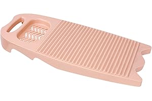 QZJIJOSEN Plastic Washboard for Laundry,Household Hand Washing Board,High Toughness Laundry Board for Home Laundry Supplies (Pink)