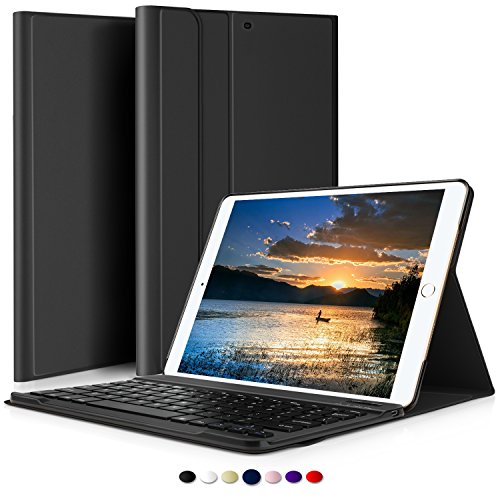 IVSO iPad Pro 10.5 QWERTZ Tastatur, Abnehmbare Wireless Bluetooth Tastatur Schutzhülle mit Standfunction Für Apple iPad Pro 10.5 Tablet, Schwarz - 7