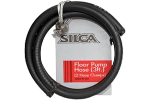 SILCA Tuyau de Remplacement de 3 Pieds pour Pompes à Pied Pista et SuperPista Neuves et Anciennes | Le kit Comprend 2 Pinces pour la Fixation à la Pompe et au mandrin