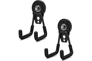 2 stycken magnetkrokar extra starka, magnetiska krokar med halkfri beläggning, starka magneter med krok tung plikt, robust ma