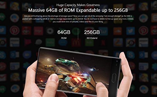Ulefone MIX - 5,5 Zoll HD Vollbild 4G Dual-SIM Android 7.0 Smartphone ohne Vertrag 64GB Speicher 4GB RAM Octa-Core 1.5GHz 13MP+5MP Dual Hinten Kamera 13MP Frontkamera 3300mAh Fingerabdruck - Blau