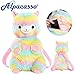 Produktbild Alpacasso-Plüsch-Regenbogen-Alpaka-Schulrucksack für Mädchen, nette Alpaka-Plüschtier-Reise-Rucksack.