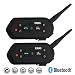 Produktbild 2 xESTGOUK E6 Bluetooth Motorrad Intercom Helm Communicator Headset,1300 m Reichweite 6-Fahrer Interphone,Unterstützung 2 Riders Full-Duplex Real-Time Kommunikation für Motorrad-Fahren, Skifahren