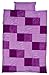 Taftan Patch Checks Duvet Cover Set 100 x 135cm for Cot (Purple)