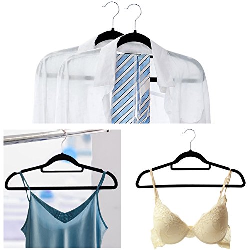 Kleiderbügel, Outgeek Velvet Flocked Kleiderbügel Space Saving Hangers, Pack von 20 - 8