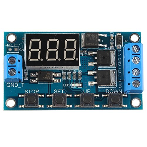 DollaTek Trigger Cycle Timer Delay Switch Circuit Dual MOS Tube Control Board DC 24V/12V Replacing Relay Module