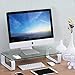 Price comparison product image FITUEYES Glass Monitor Stand Computer Laptop TV Screen Riser,Clear DT106004GW