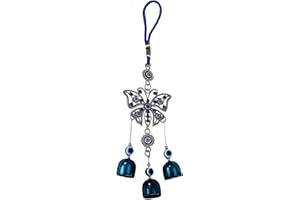WEPPDUK Carillon à Vent Contre Le Mauvais œil – Carillon à Vent Pratique Contre Le Mauvais œil Bleu, Contre Le Mauvais œil, décoration extérieure à Suspendre, Cloche à Vent Contre Le Mauvais œil, Car
