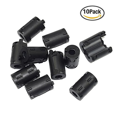 Willful 10er-Pack 11mm Durchmesser Schalter auf Ferritkern Kette Ringkerndrossel Kabelklemme Cord RFI EMI Geräusch unterdrückungs-Filter für Audio Video Power HDMI VGA DVI Kabel schwarz