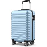 NUMADA - Upfly 20' ABS Cabin Travel Suitcase (53x33.5x22cm) with Combination Lock and 4 Double Wheels 360. Sturdy Lightweight